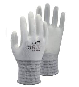 Lio 21310 13G white polyester liner with smooth nitrile coating